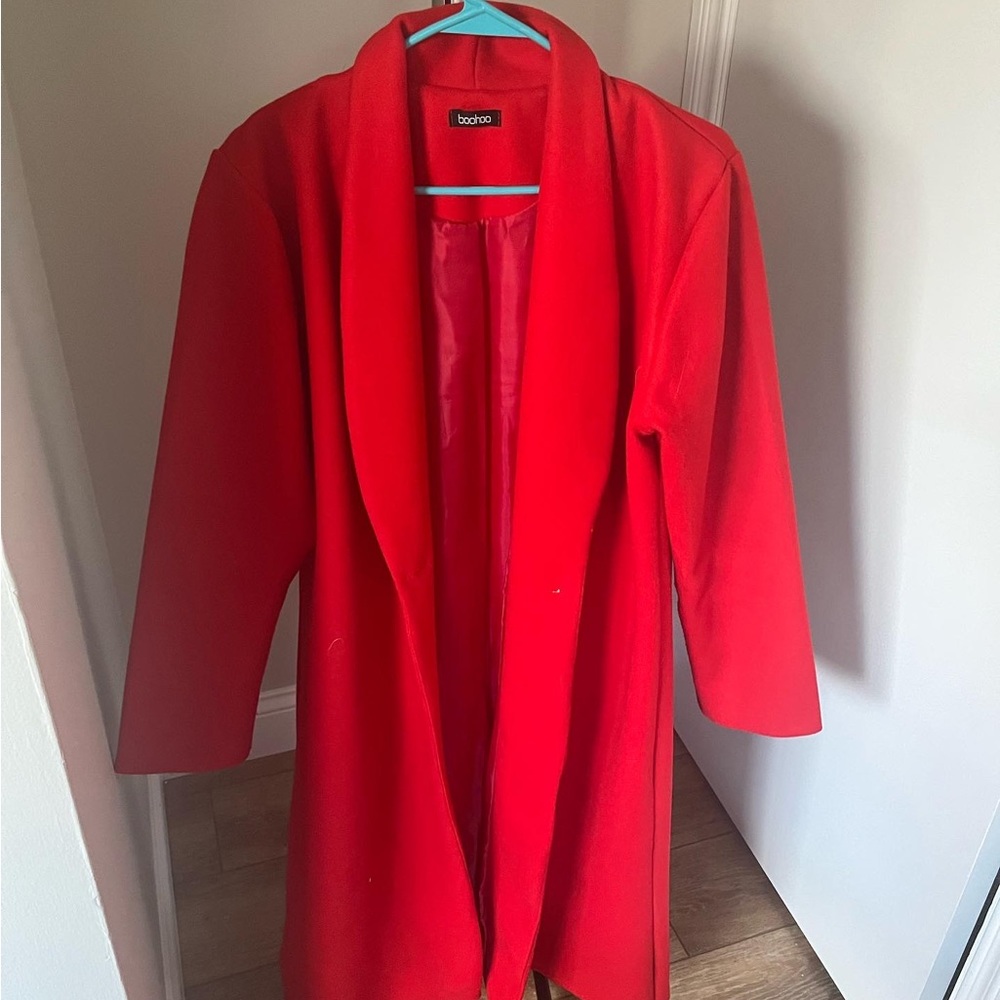 BOHO long red trench